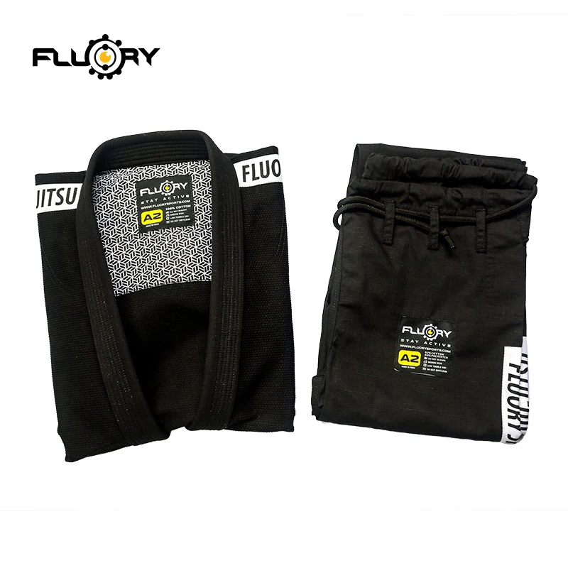 Кимоно для бразильского джиу джитсу Fluory 350gsm с перламутровым плетением легкое