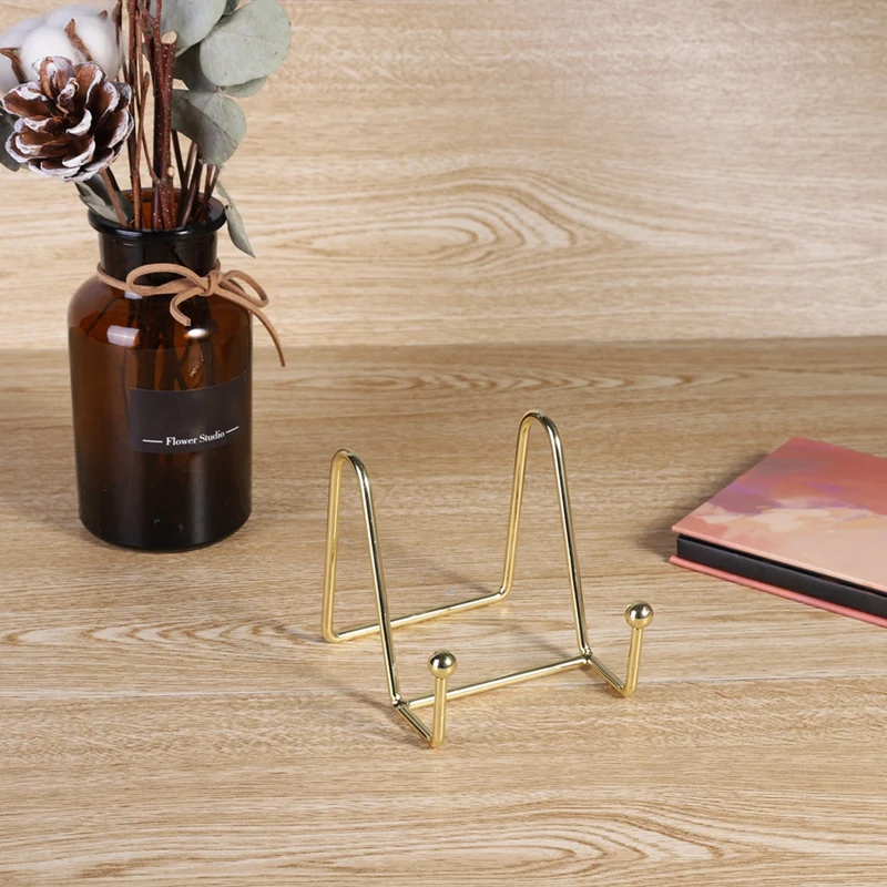 Декоративная подставка в виде рамки из розового золота полка для хранения книг