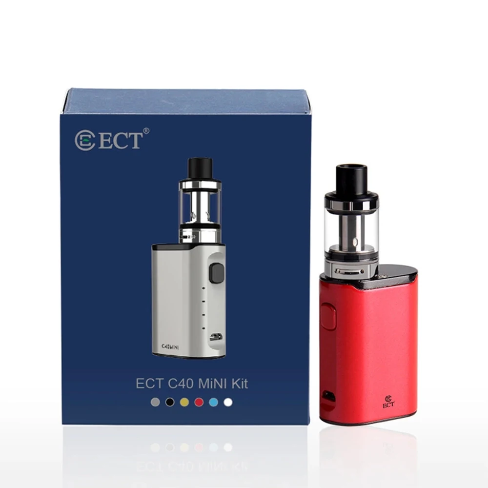 Оригинальный ECT C40 мини комплект 40 Вт Box Mod Starter вейпер 1800 мАч встроенной Батарея 510