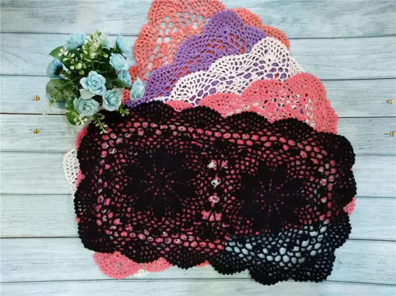 Винтажные Аксессуары для обеденного стола чашки Коврики ручной работы кружевные