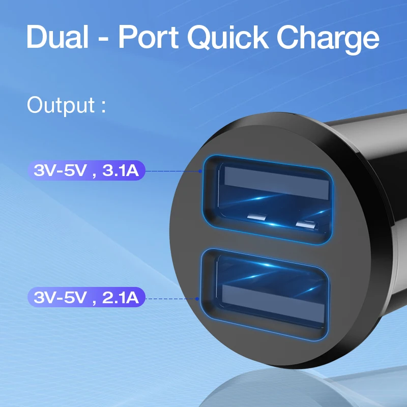 Posugear Mini USB Автомобильное зарядное устройство для мобильного телефона планшета GPS