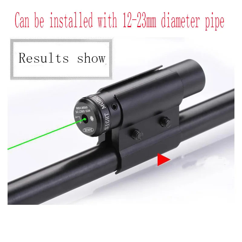 Pipe installation Открытый охотничий металлический зеленый лазерный прицел точный анти-сейсмический Дальний Красный точечный прицел для съемки - Цвет: Pipe installation