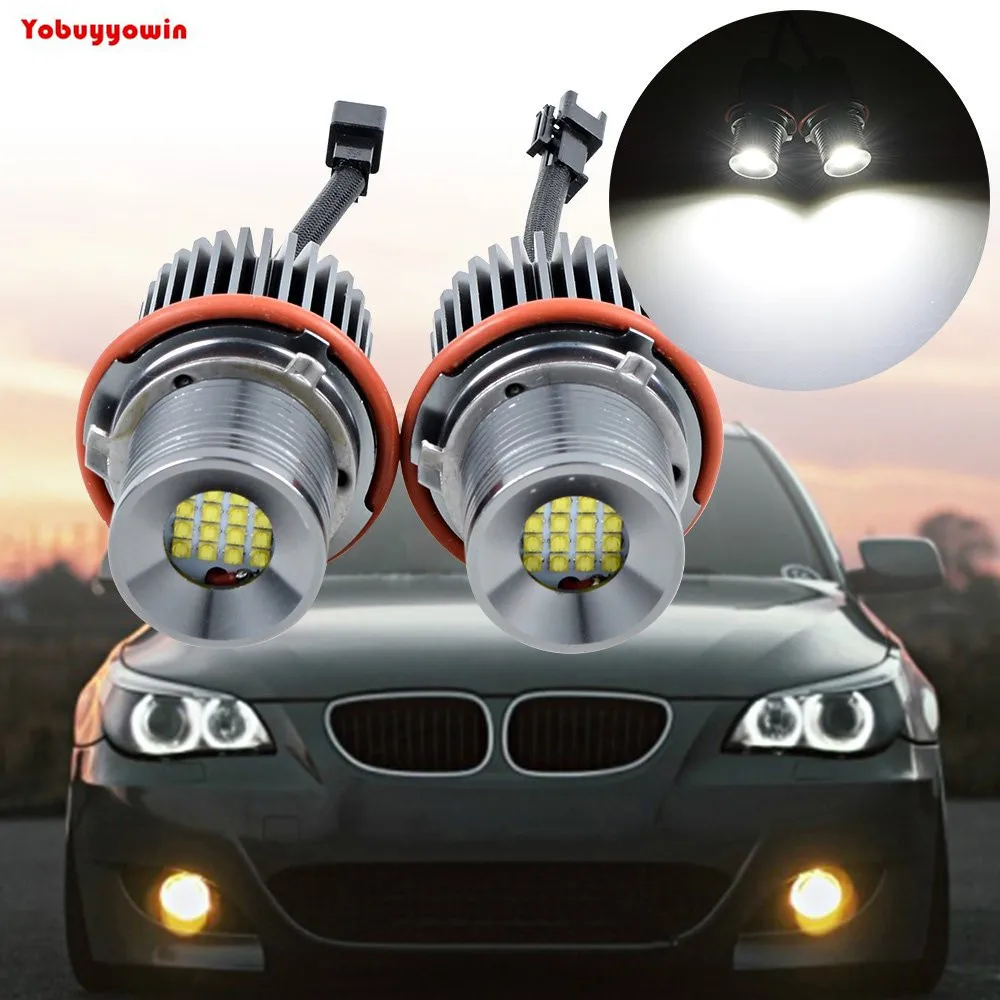 2 * ошибок 80 Вт белый светодиодный Ангельские глазки кольцо маркер лампочки для BMW