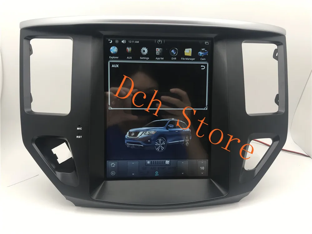 10,4 дюймов вертикальный tesla стиль Android 8,1 автомобильный dvd-плеер gps навигация для NISSAN Pathfinder 2013- стерео ips Авто PX6 CARPLA