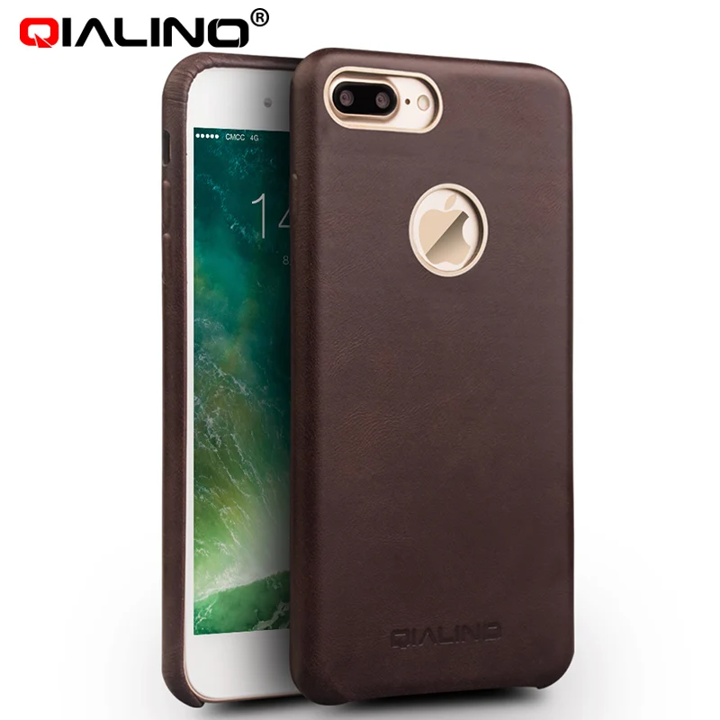 Роскошный чехол QIALINO из натуральной телячьей кожи для iphone7 7plus iphone8/ 8 plus