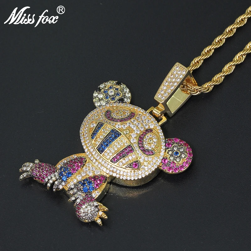MissFox индивидуальная красочная подвеска лягушка ожерелье медный металлический