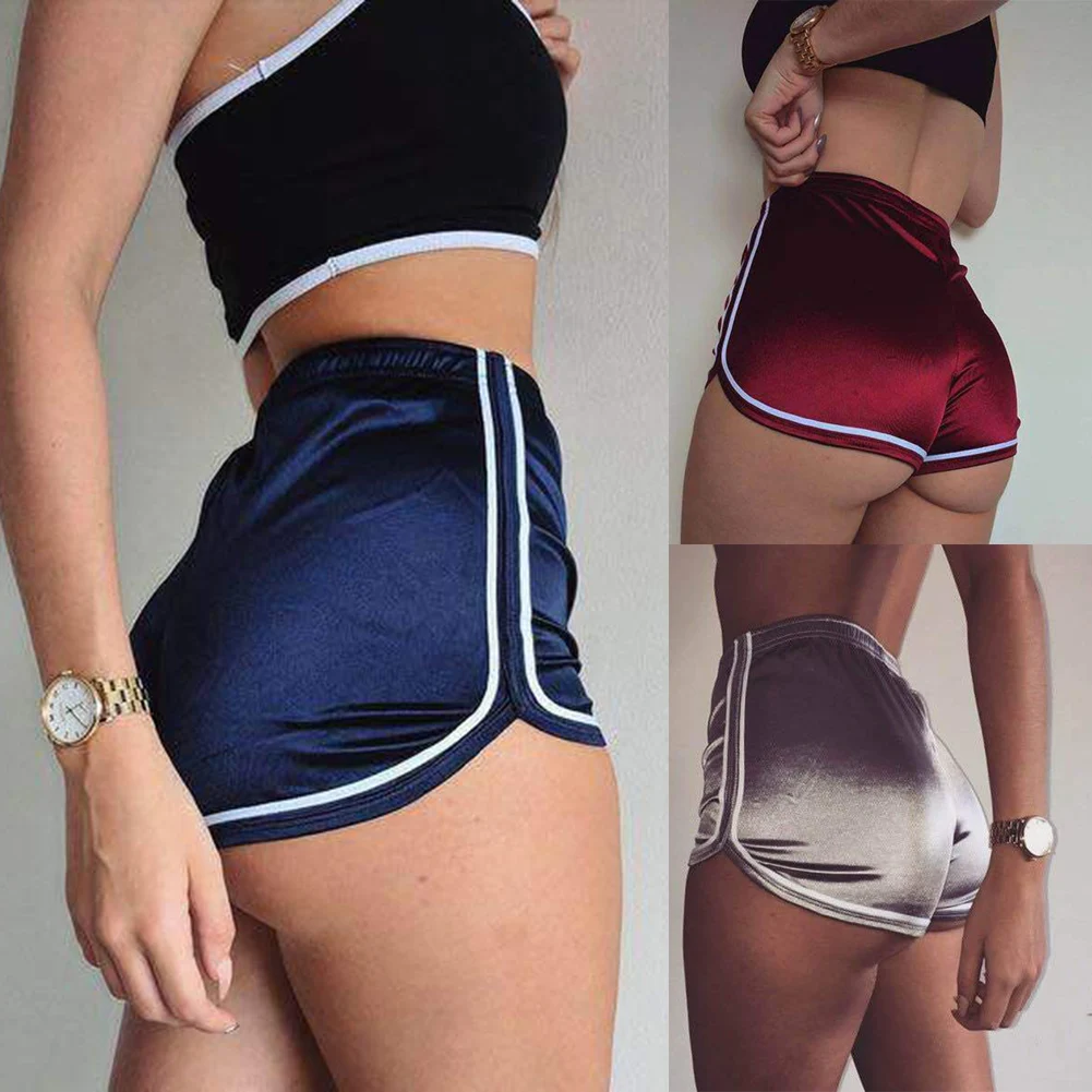 

Женские шелковистые шорты, летние тонкие пляжные повседневные белые шорты, облегающие эластичные пикантные шорты для танца на шесте