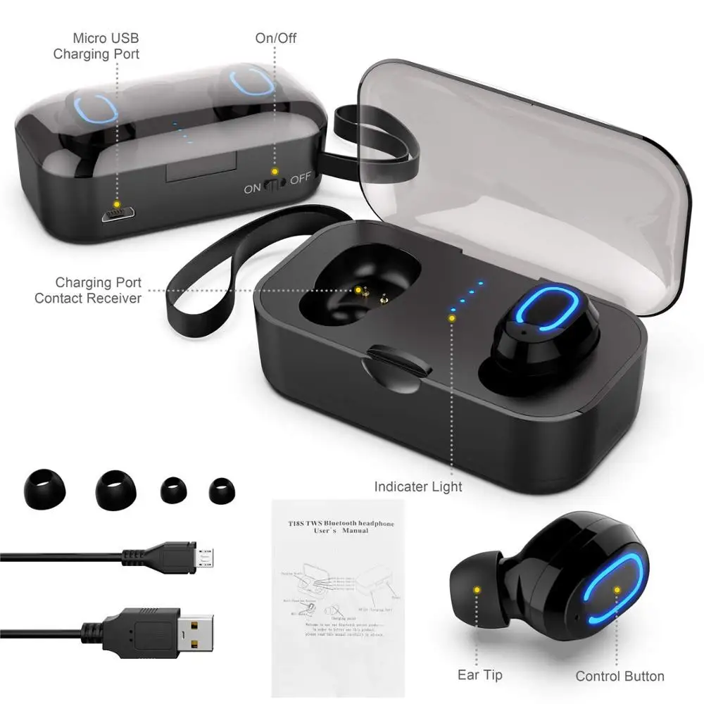 Bluetooth 5 0 наушники TWS беспроводные Handsfree спортивные игровая гарнитура