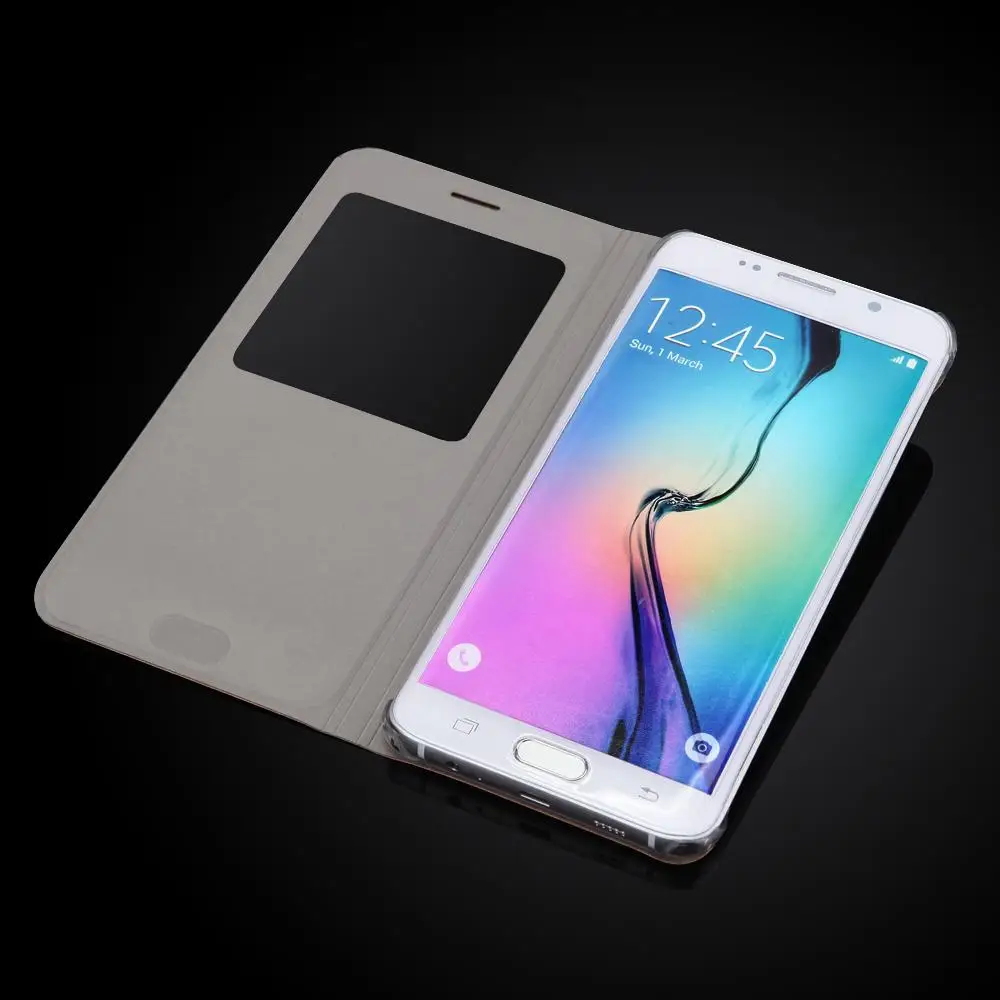 Роскошный Ультратонкий флип-чехол из искусственной кожи для Samsung Galaxy S6 Edge Plus 5 7