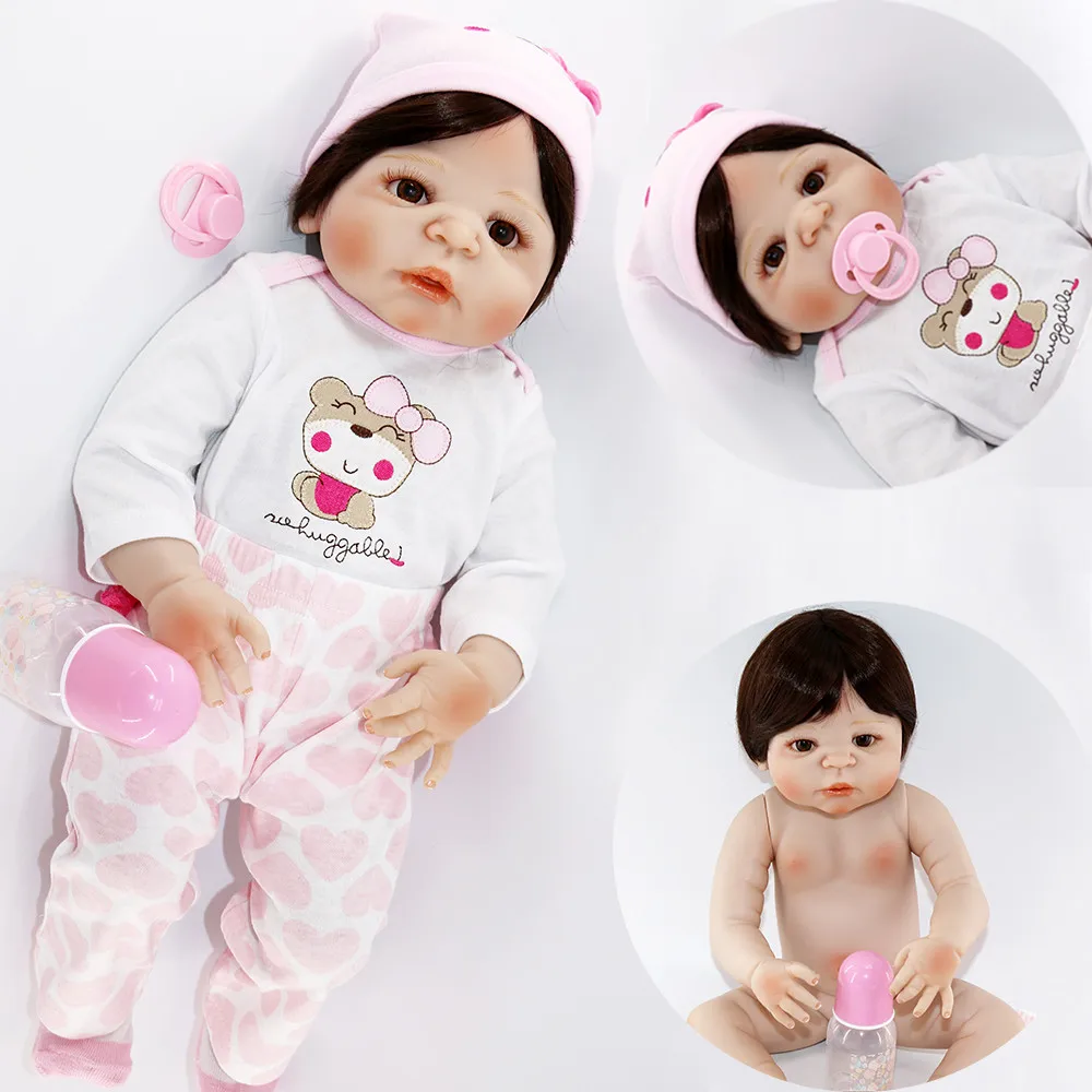 

Кукла reborn menina, 55 см, полностью силиконовая, Реалистичная, для девочек