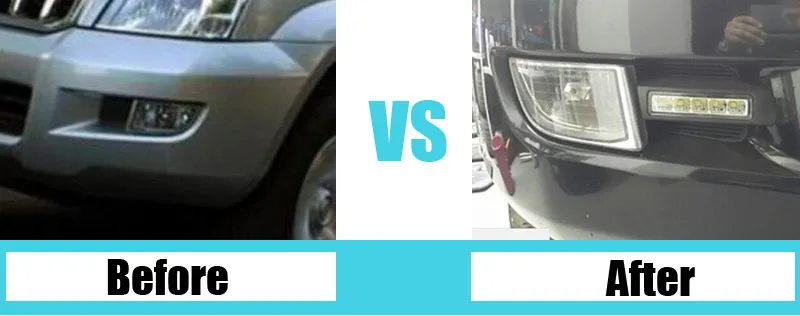 E4 Mark светодиодный DRL для Toyota Land Cruiser Prado 120 GRJ120 TRJ120 FJ120 2003~ 2009 дневной ходовой светильник, аксессуары для противотуманных фар