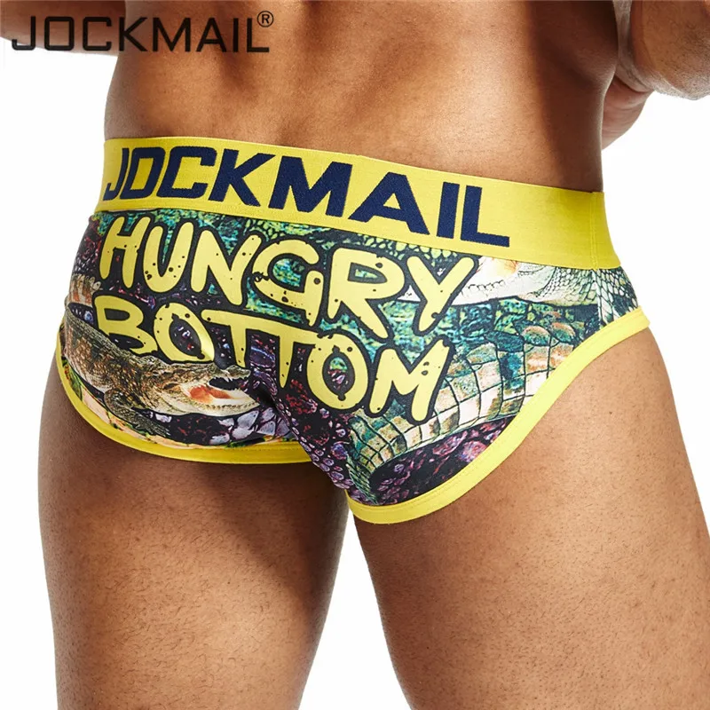 Трусы брифы JOCKMAIL мужские пикантное нижнее белье дышащие трусы с мультяшным