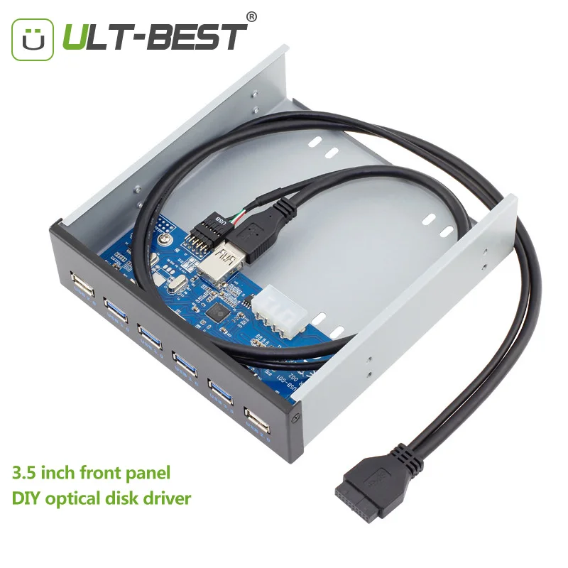 

ULT-Best USB 3.0 Front Panel DIY Optical Drive Motherboard 20pin to 4-port USB3.0 +2-port USB2.0 HUB Cable 50CM