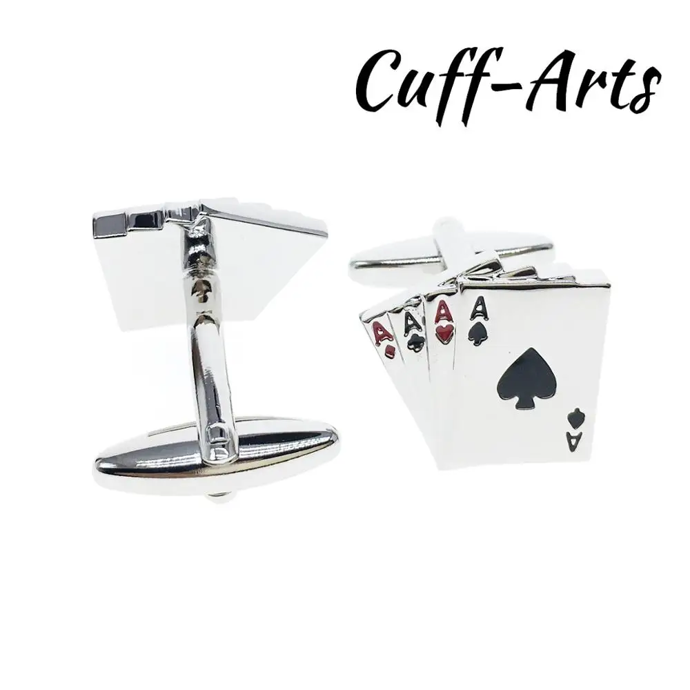 Cufflinks for Mens 4 Aces Card Gifts Men Gemelos Les Boutons De Manchette by Cuffarts C20193 | Украшения и аксессуары