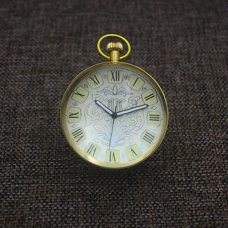 Модные карманные часы со стеклянным шаром старинные ретро механические с