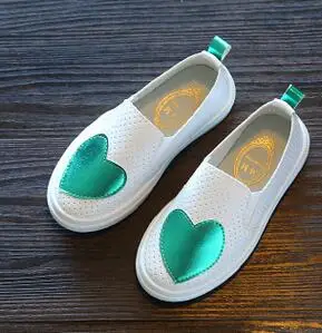 green Новые детские для маленьких девочек Дети Slip-On кроссовки обувь для девочек белый цветочный школьная обувь полые Повседневное кроссовки 24 - Цвет: green
