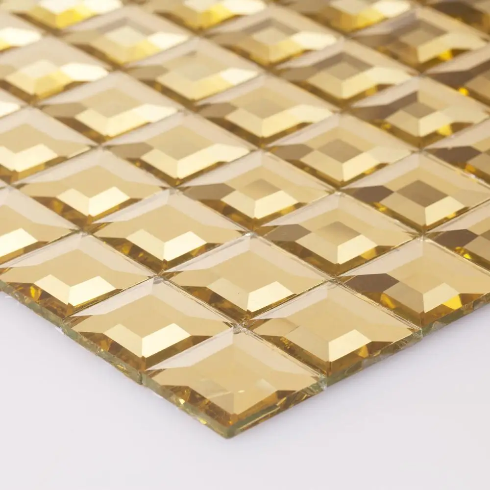 Глянцевая мелкой коричневый чайный цвет 5 столкнулись алмаз зеркало стеклянная