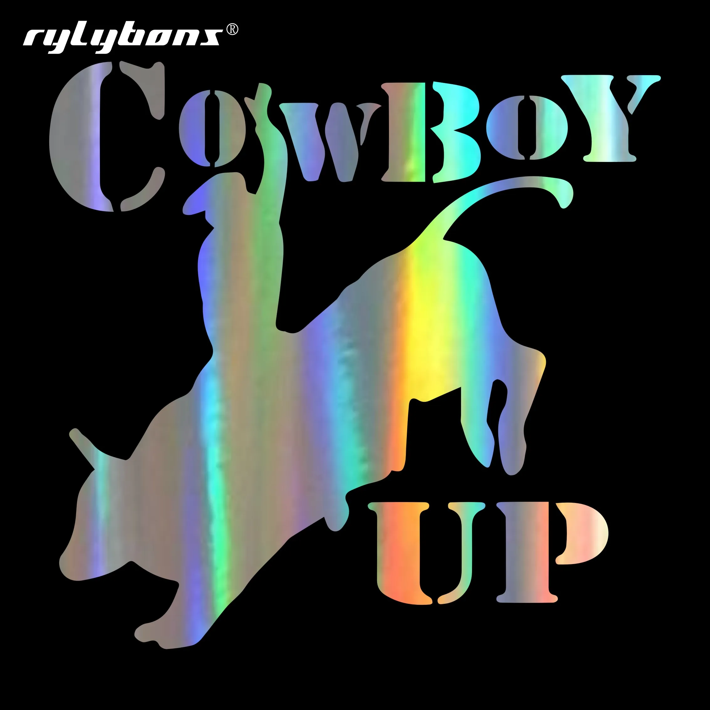 Rylybons 16 см * 15 ковбой вверх бык ездовые виниловые наклейки на машину бампер