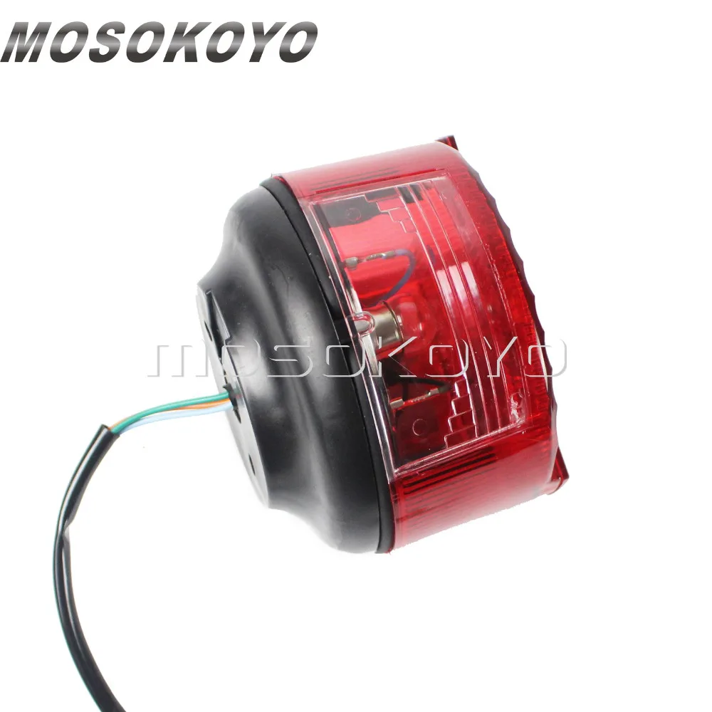 Круглый задние габаритные огни мотоцикла красный задний фонарь для MZ ETZ SUZUKI TS 125 150