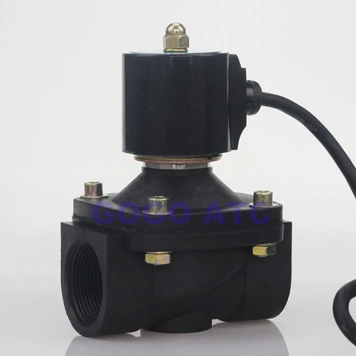 2 сторонний пластиковый электромагнитный клапан для фонтана 1 дюйм 1/4 дюйма