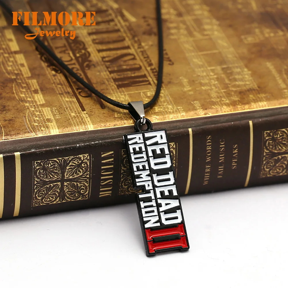 Металлические брелки Filmore для мужчин и женщин ожерелье с надписью Red Dead Llaveros