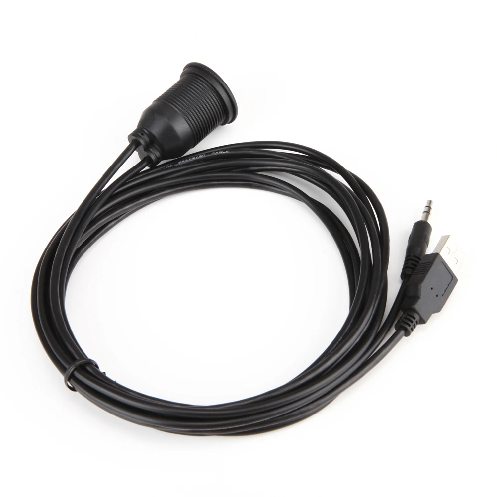 USB 3.5 мм автомобиль Лодка Dash заподлицо 1/8 AUX удлинитель разъем адаптера для