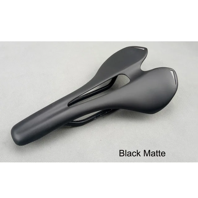 Black Matte Без логотипа, карбоновое седло, полностью из углеродного волокна, подушка, сиденье для горной дороги, велосипедное седло, 3 к/Черное Матовое седло для велосипеда - Color: Black Matte
