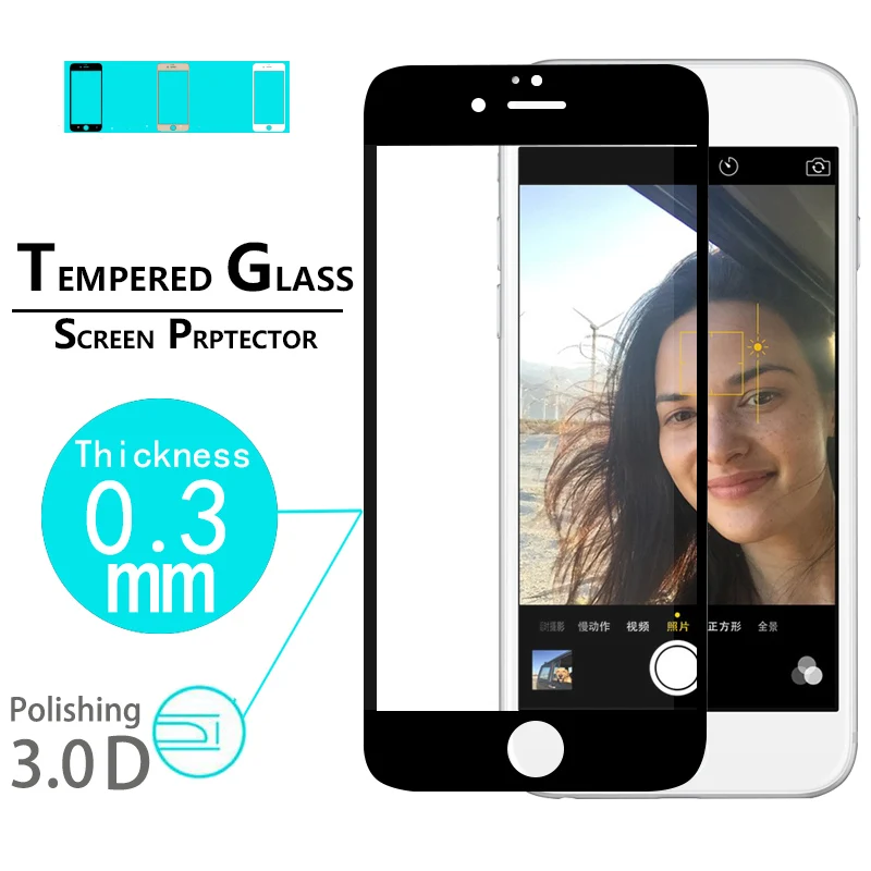 В продаже закаленная Защитная 3d пленка с закругленными краями для iPhone 6 plus 6s Plus 5