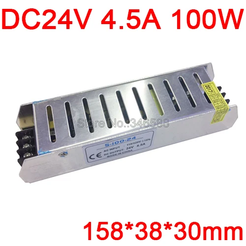 24V 4.5A 100W AC110V 220 В в DC24V AC-DC переключатель драйвера постоянного напряжения питание тонкая полоса Размер 24 В 3A 75 Вт 4.5A 100 Вт 5A 120 Вт - Цвет: 24V 4.5A 100W