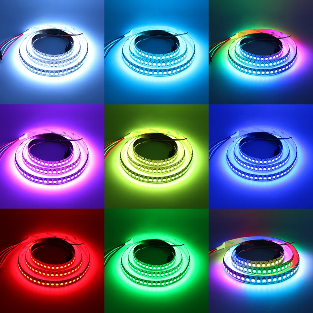 W2812B DC 5V RGB светодиодная Пиксельная полоса светильник щения 2812 IC 144LED s Dream Color