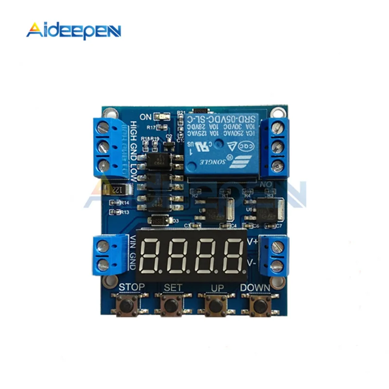 1-канальный релейный модуль с задержкой времени постоянный ток 6 в-30 в Высокий