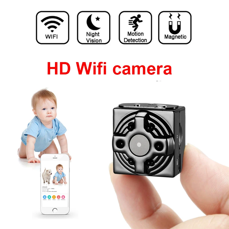 Wi Fi мини Камера Беспроводной 1080P Ночное Видение видеокамера микро домашней