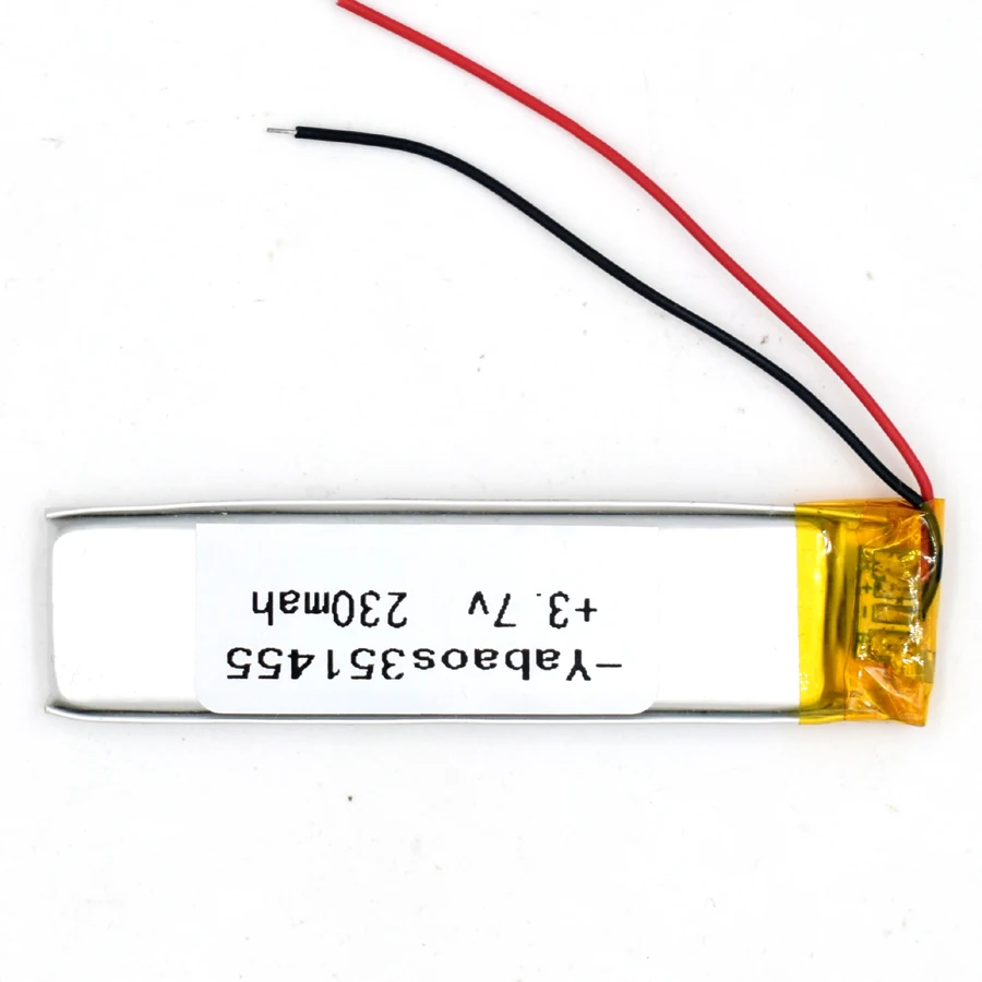 3 7 V 230 mAh литий полимерная аккумуляторная батарея 351455 Li Po ion для GPS Bluetooth MP3 MP4