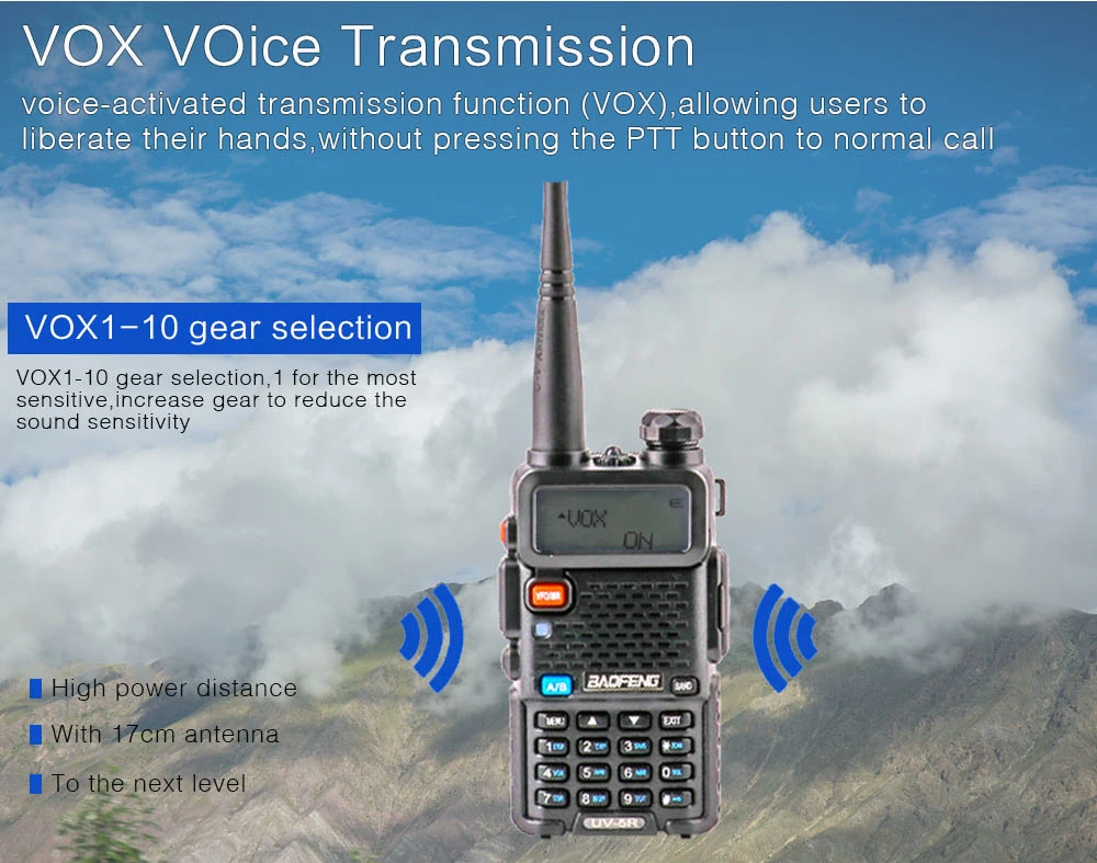 Портативная радиостанция удобная портативная рация 10 км BaoFeng UV-5R 8 Вт Западная любительская радиостанция коммуникатор x работа радио связь