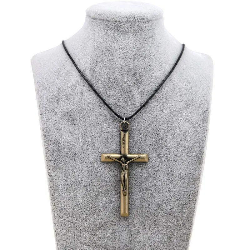 

Original New Vintage Cross Jesus Choker Necklace For Women Chain INRI Crucifix Necklace Men Prayer Christian Jewelry Gift