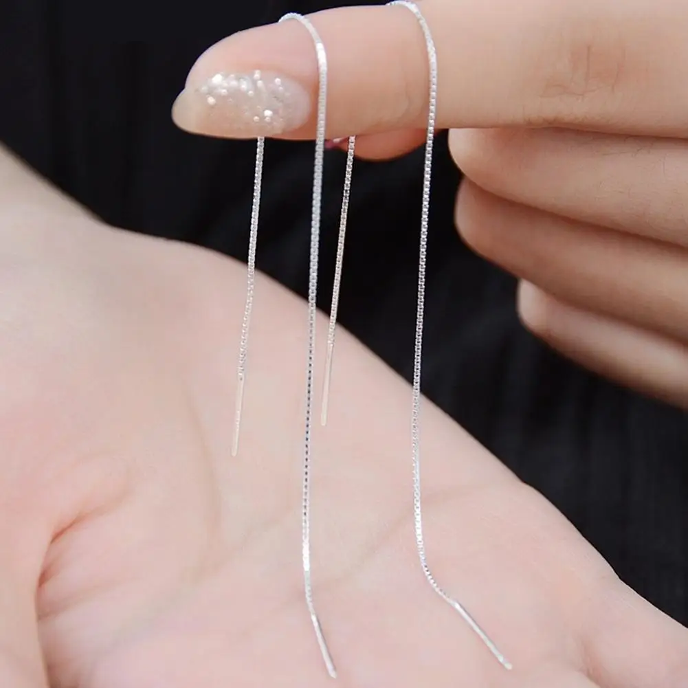Женские длинные серьги с линейной цепочкой 1 шт. модные вечерние серьги-подвески