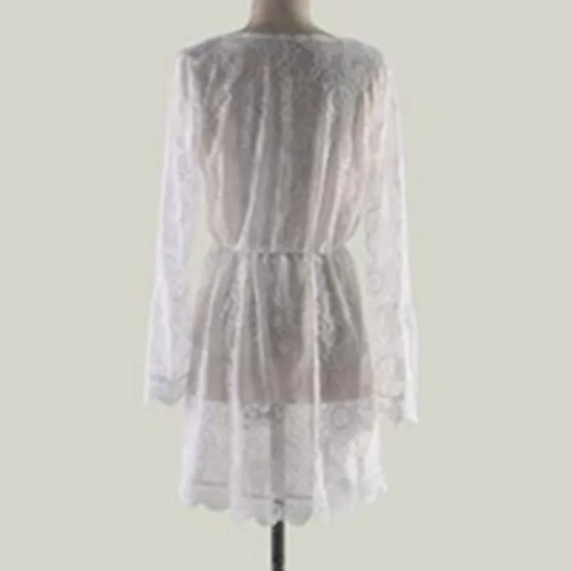 New Summer Women Bikini Cover Up Floral Lace Hollow Crochet Swimsuit Cover-Ups Bathing Suit Beachwear Tunic Beach Dress Hot W3