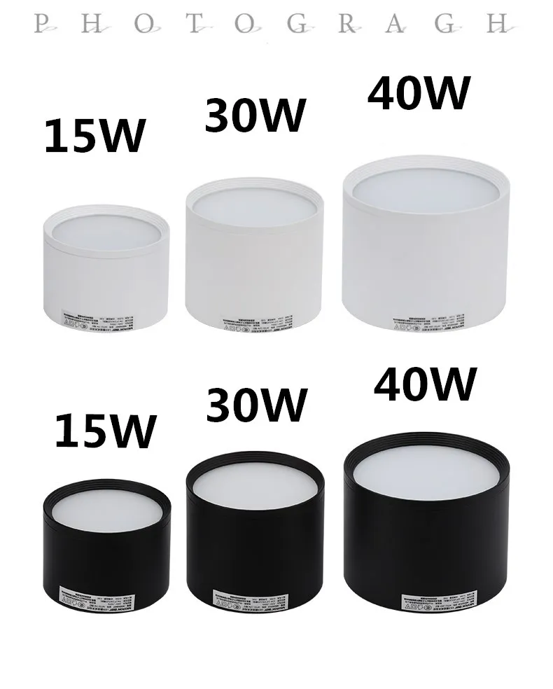Поверхностного монтажа Потолочный светильник SMD5730 15 W 20 W 30 W AC85-265V затемнения лампы удара потолочные светильники прожектор светодиодный драйвер