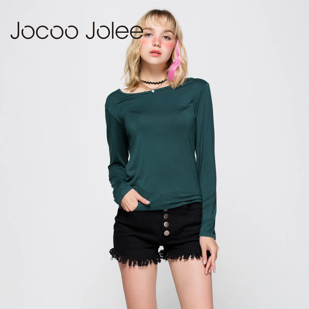 Jocco Jolee сексуальные топы с длинным рукавом женская одежда осенняя Повседневная