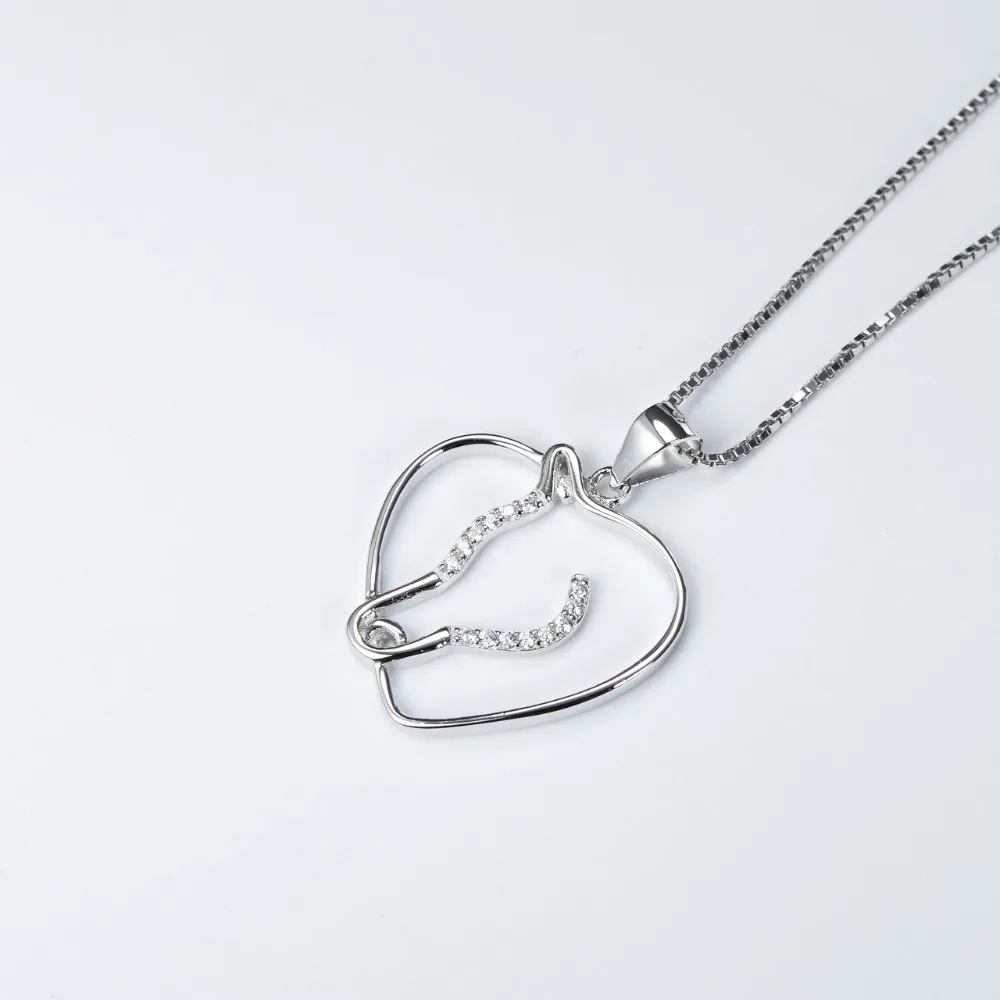 Женское ожерелье из серебра 925 пробы с подвеской в виде сердца | Украшения и