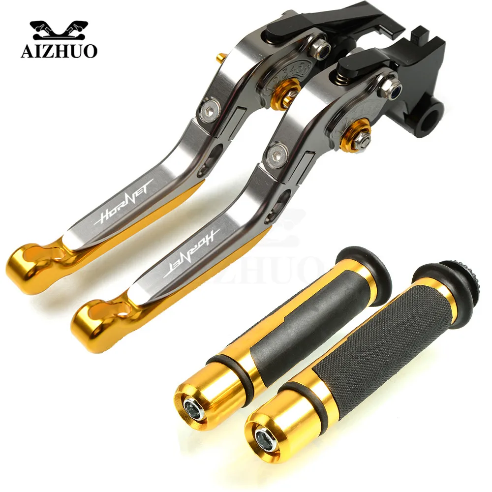 Для Honda CB 599 CB 600 CB599 CB600F HORNET 1998-2006 2003 2004 2005 Рычаги Тормозная система сцепления для мотоцикла руль набор ручных ручек - Цвет: gold