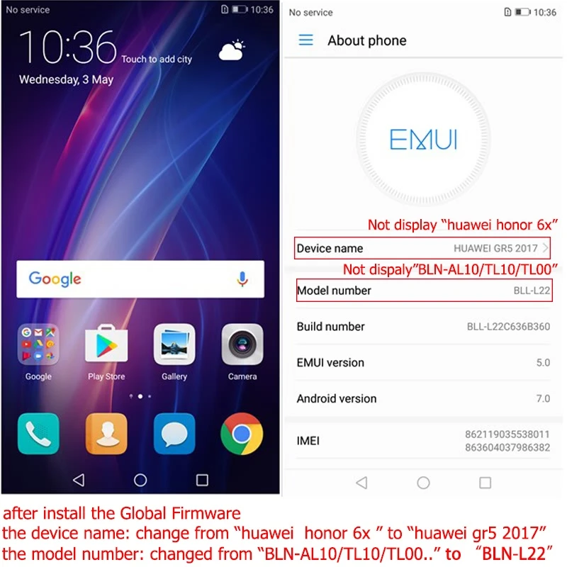 Мобильный телефон Honor 6X официальная глобальная прошивка 3 Гб ОЗУ 32 ПЗУ 4G LTE 5 дюйма