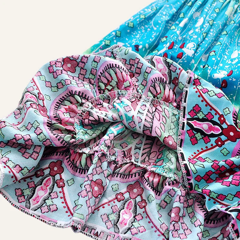 Новинка 2022 летняя стильная одежда для девочек модные пляжные платья до колен без