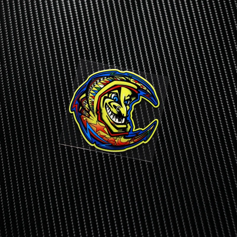 № TL008 MOTO GP SKB VR 46 # smile moon Светоотражающие стикеры для мотоциклов гоночные наклейки