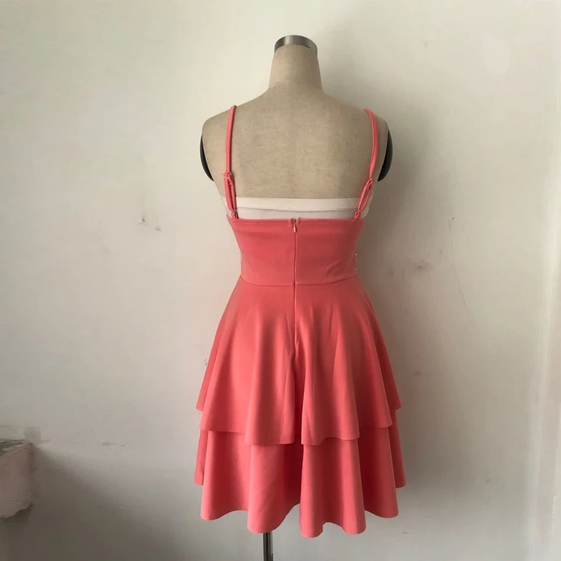 2019 Summer Sparkle Sexy Sequin Multi Layer Skater Party Dress Women Glitter Sequined Sleeveless Deep V Night Club Mini Dresses | Женская