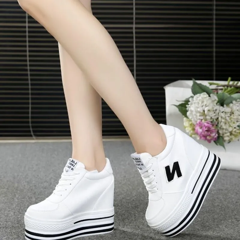 Новинка 2019 холщовые туфли на танкетке 11 см женская обувь со скрытым каблуком