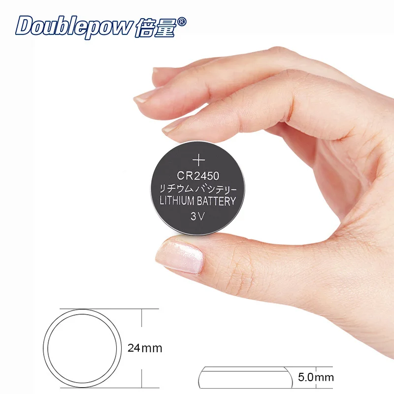 Качество 5 шт/2 карты Doublepow DP-CR2450 3V литиевая Кнопка батарея монета CR2450.DL2450 ECR2450 GPCR2450