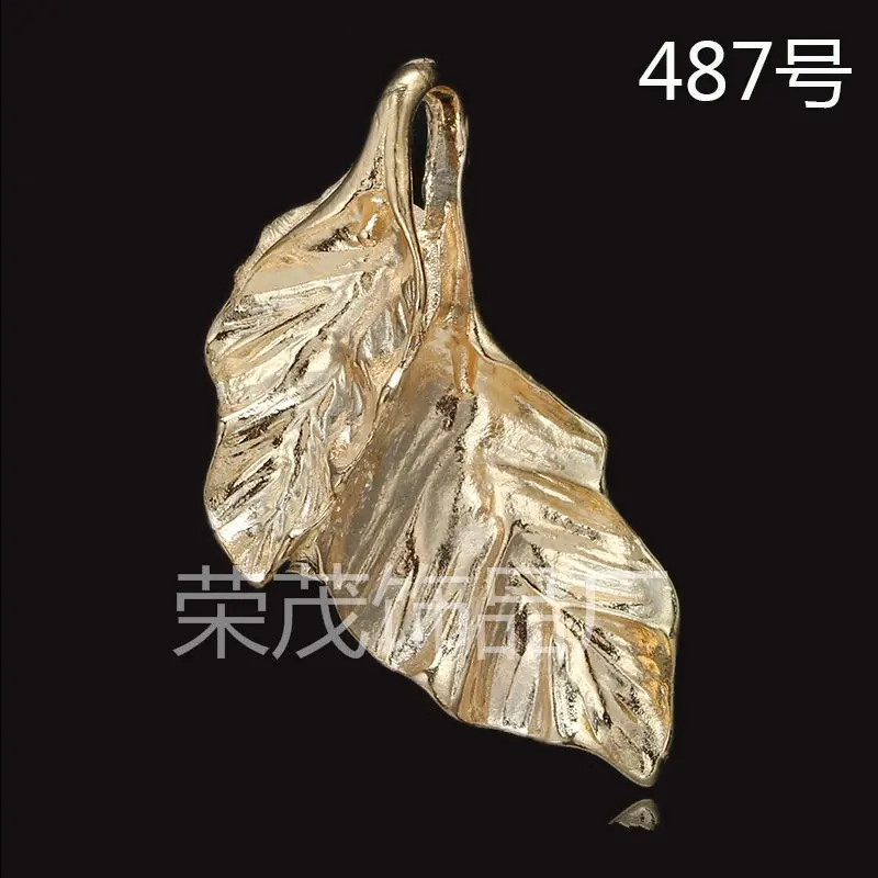 50 шт./лот 31x17 мм золотой цвет большой филигранный лист Шарм Дерево лист Шарм Для DIY товары ручной работы оптом Бесплатная доставка