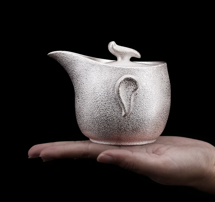 TANGPIN 999 silver and ceramic teapot gaiwan handmade silver tea pot kung fu tea sets drinkware 250ml