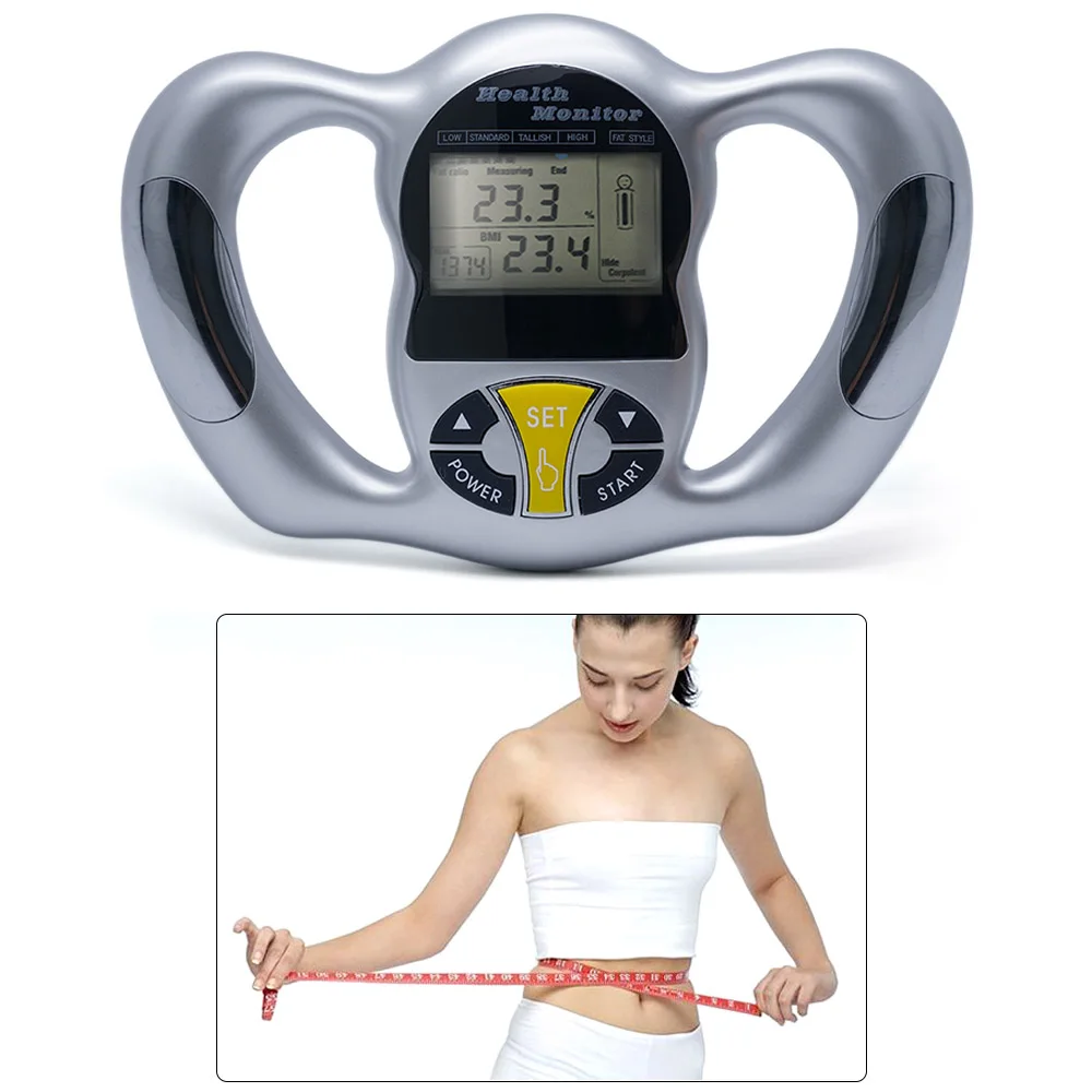 

Wireless Portable Digital LCD Screen Handheld BMI Tester Body Fat Monitors Health Care Analyzer Fat Meter Detection